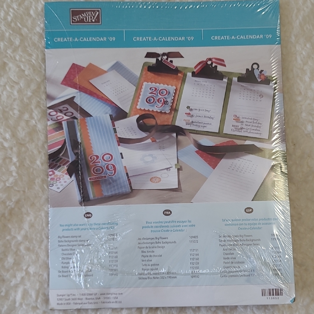 Stampin' Up! Create-A-Calendar Kit 09 113052 Blue Red Pumpkin Pie Chocolate Chip - Picture 6 of 10
